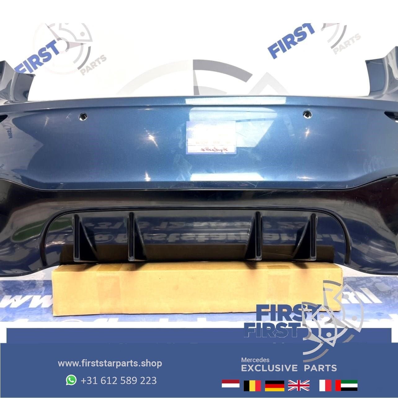 W177 A KLASSE 2022 A45 S AMG ACHTERBUMPER BLAUW Origineel Me, Auto-onderdelen, Gebruikt, -, Ophalen of Verzenden, Achter