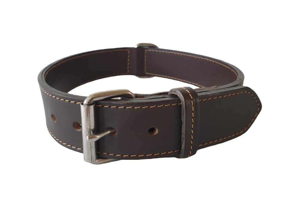 JACK & VANILLA Double Halsband Bruin Nekomtr 56-65 cm KOOPJE, Ophalen of Verzenden, Handgemaakt, Nieuw