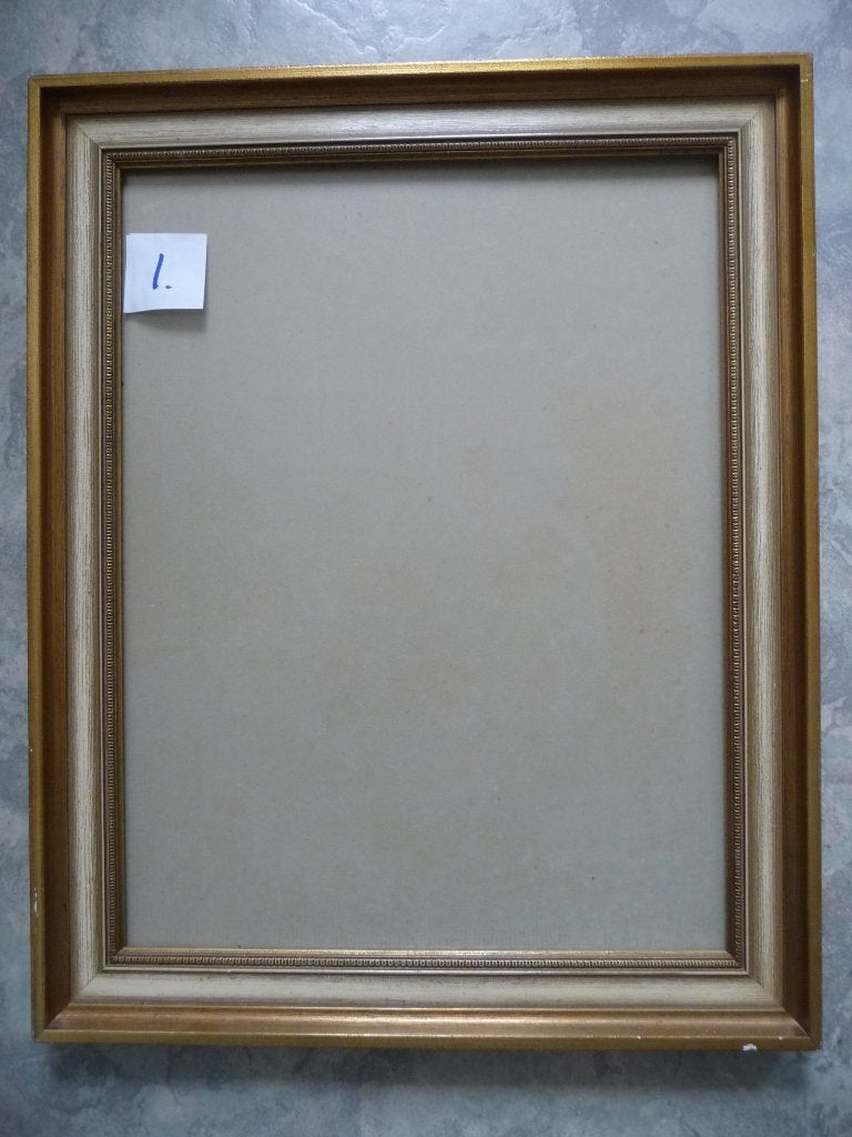 5 Brocante lijsten met ontspiegeld glas., Ophalen, Gebruikt, Ingelijst werk, Ontspiegeld glas