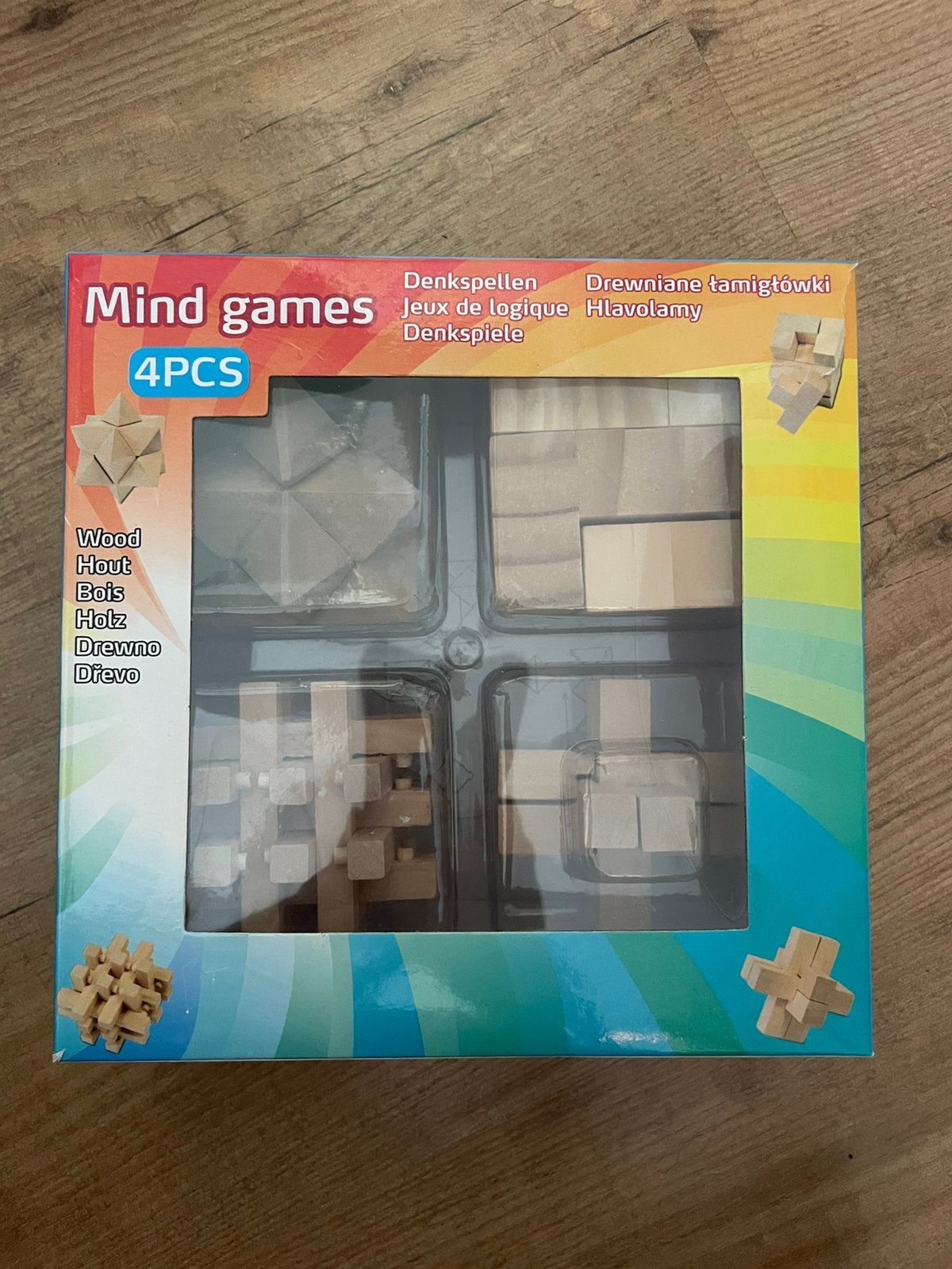 Houten denkpuzzels, Ophalen of Verzenden, 10 tot 50 stukjes, Zo goed als nieuw