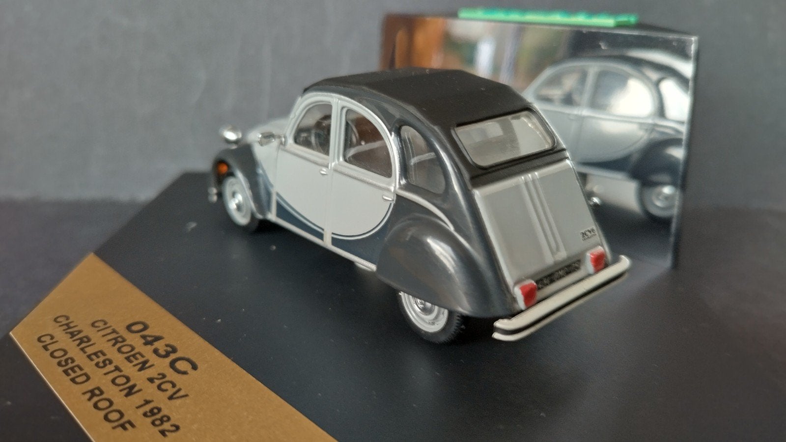 Citroen 2cv Charleston Grijs zwart 1:43 Vitesse Pol, Overige merken, Auto, Verzenden, .