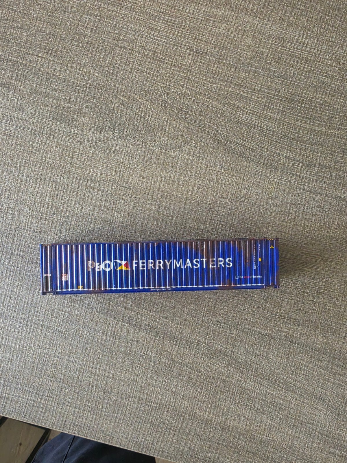 1736 herpa 45ft p&o container met roest plekken, Ophalen of Verzenden, Nieuw, Bus of Vrachtwagen, Herpa
