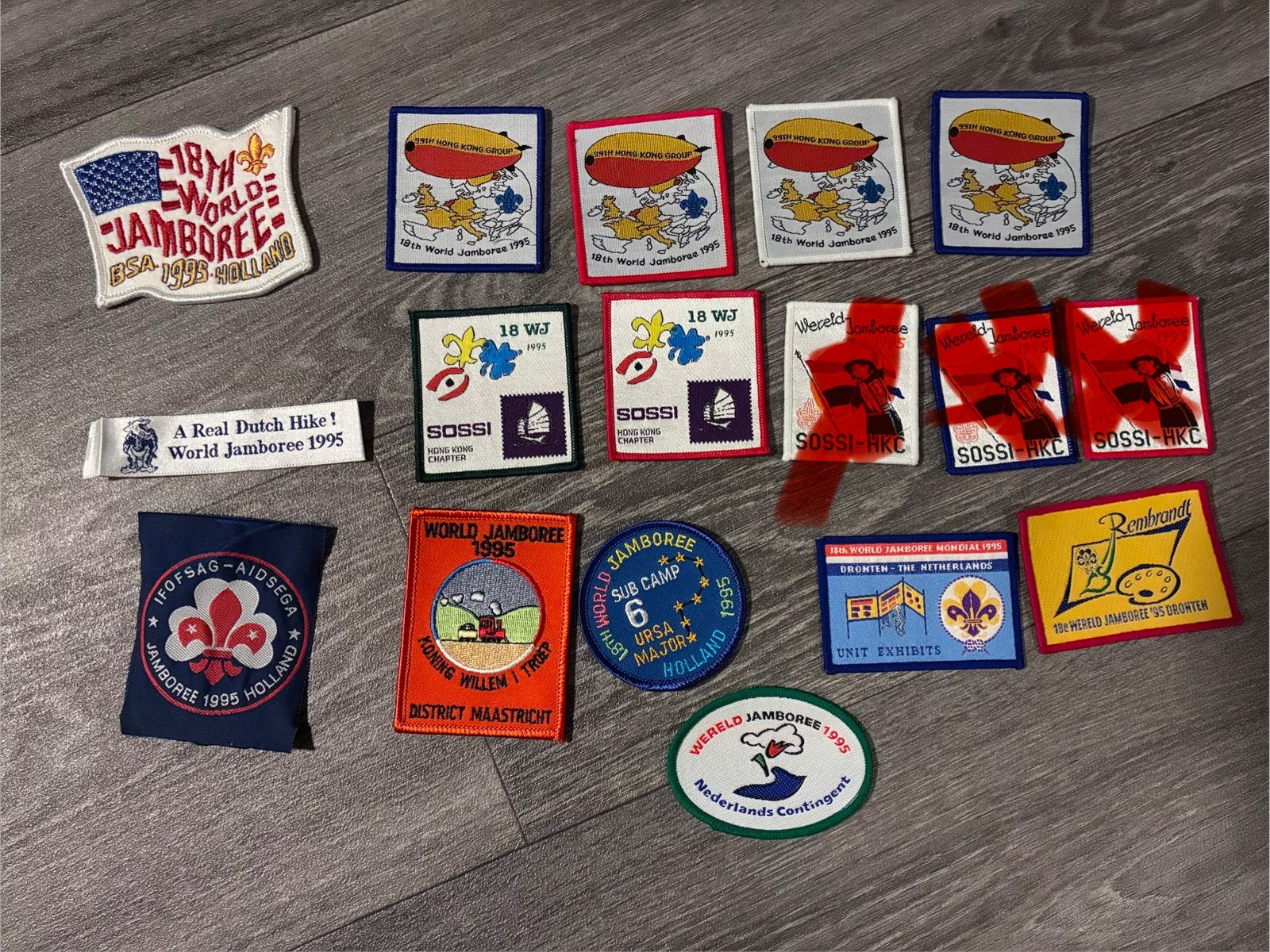 Wereld jamboree 1995 badges, Verzamelen, Ophalen of Verzenden, Nieuw, Embleem, Speld of Insigne