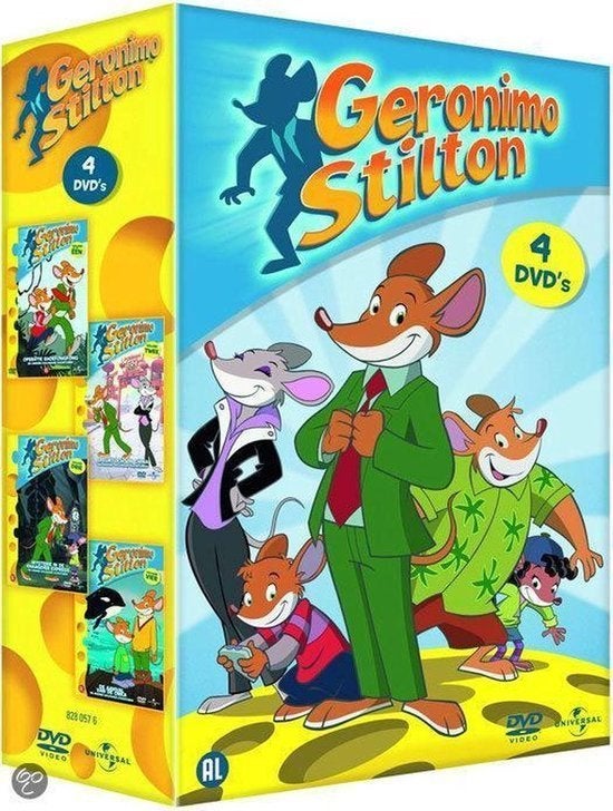 Geronimo stilton Box met 4 dvd`s, Alle leeftijden, Verzenden, Zo goed als nieuw