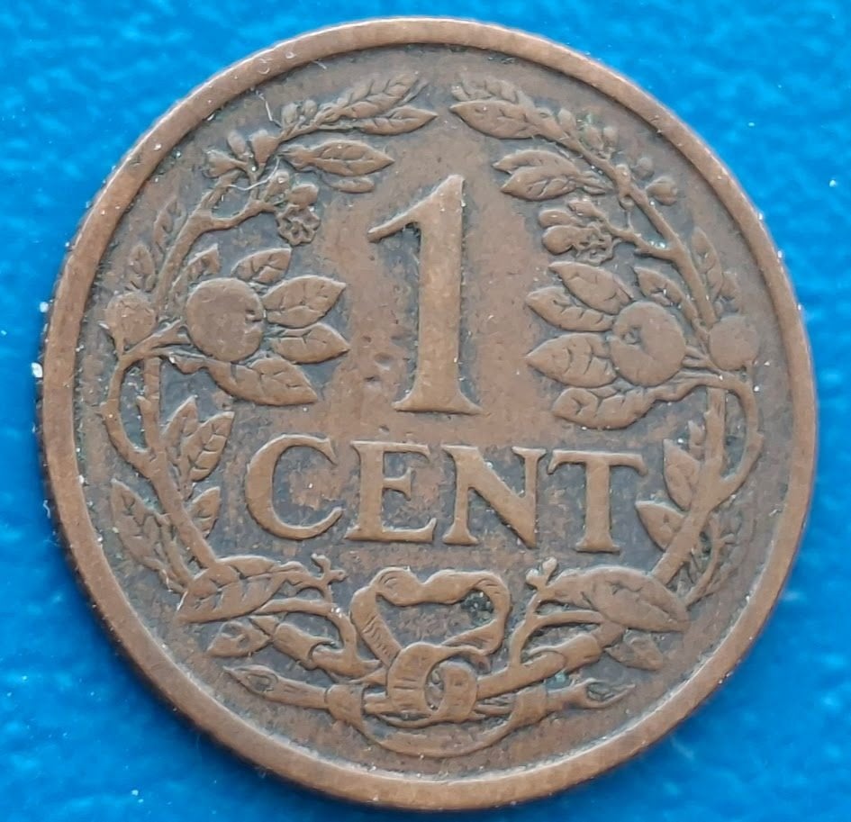 Nederland 1 cent 1928 Wilhelmina *, Verzenden, Koningin Wilhelmina, 1 cent, Losse munt