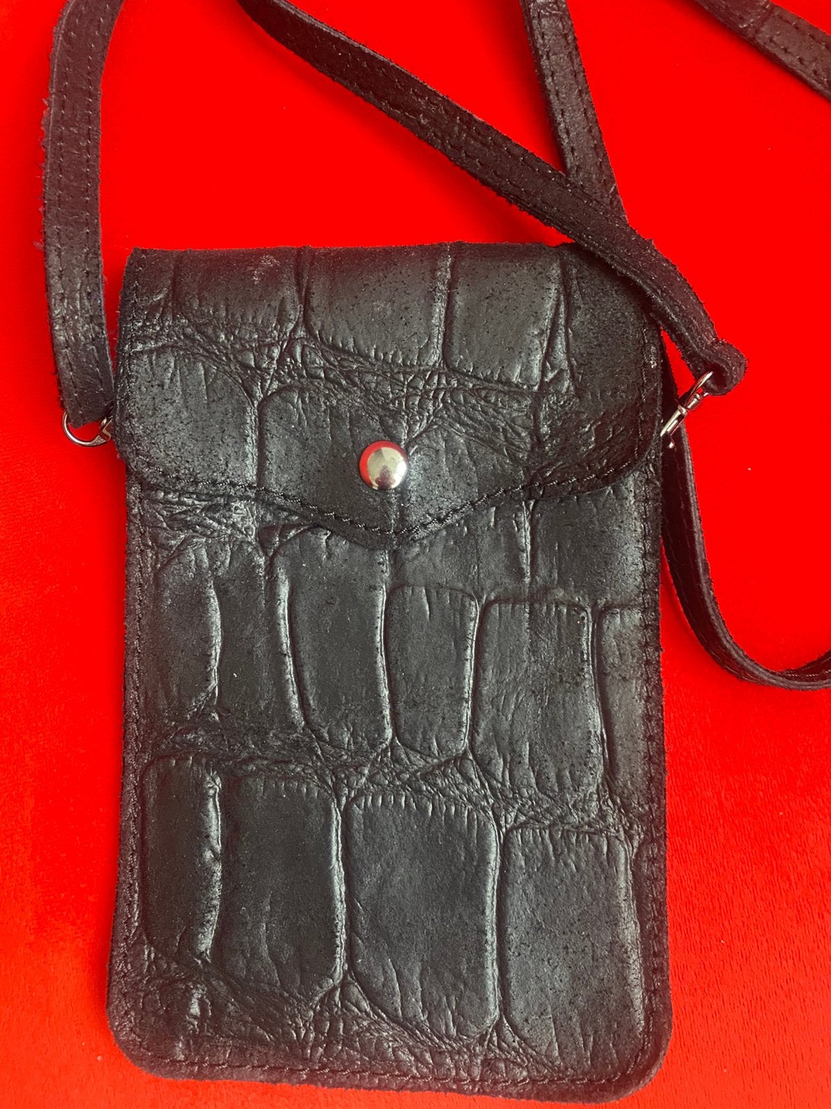 Charm London telefoontasje  zwart , leren tas, Ophalen of Verzenden, Zo goed als nieuw, Zwart