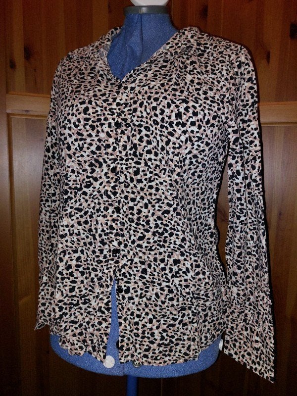 Hema blouse panter, Ophalen of Verzenden, Zo goed als nieuw, Maat 38/40 (M), Bruin