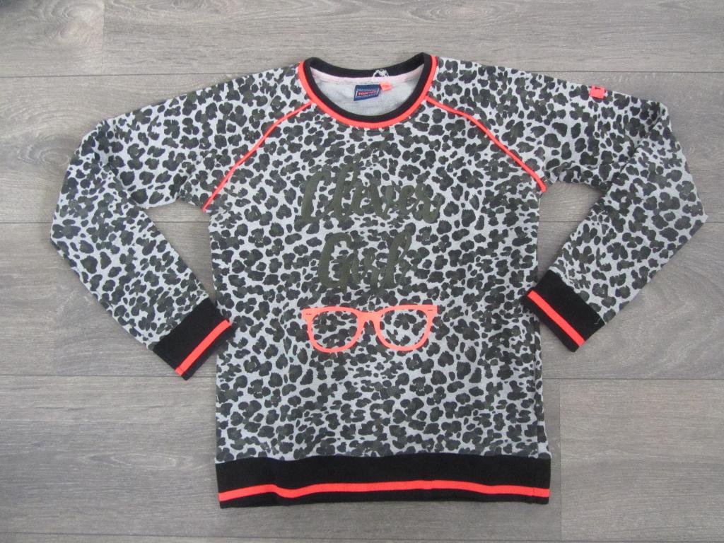 Trui met dierenprint Tom-Du maat 152-158, Kinderen en Baby's, Ophalen of Verzenden, Zo goed als nieuw, Meisje, Trui of Vest