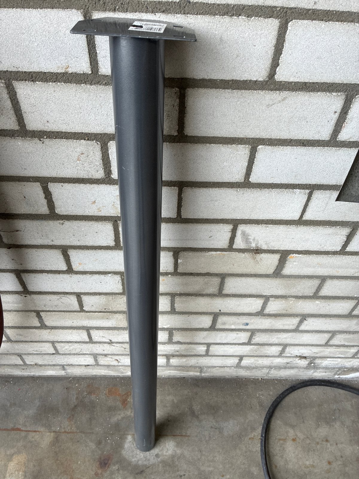 5 grijze Duraline tafelpoten 110 cm voor bartafel, Ophalen, Tafelpoot, 100 tot 150 cm, Nieuw