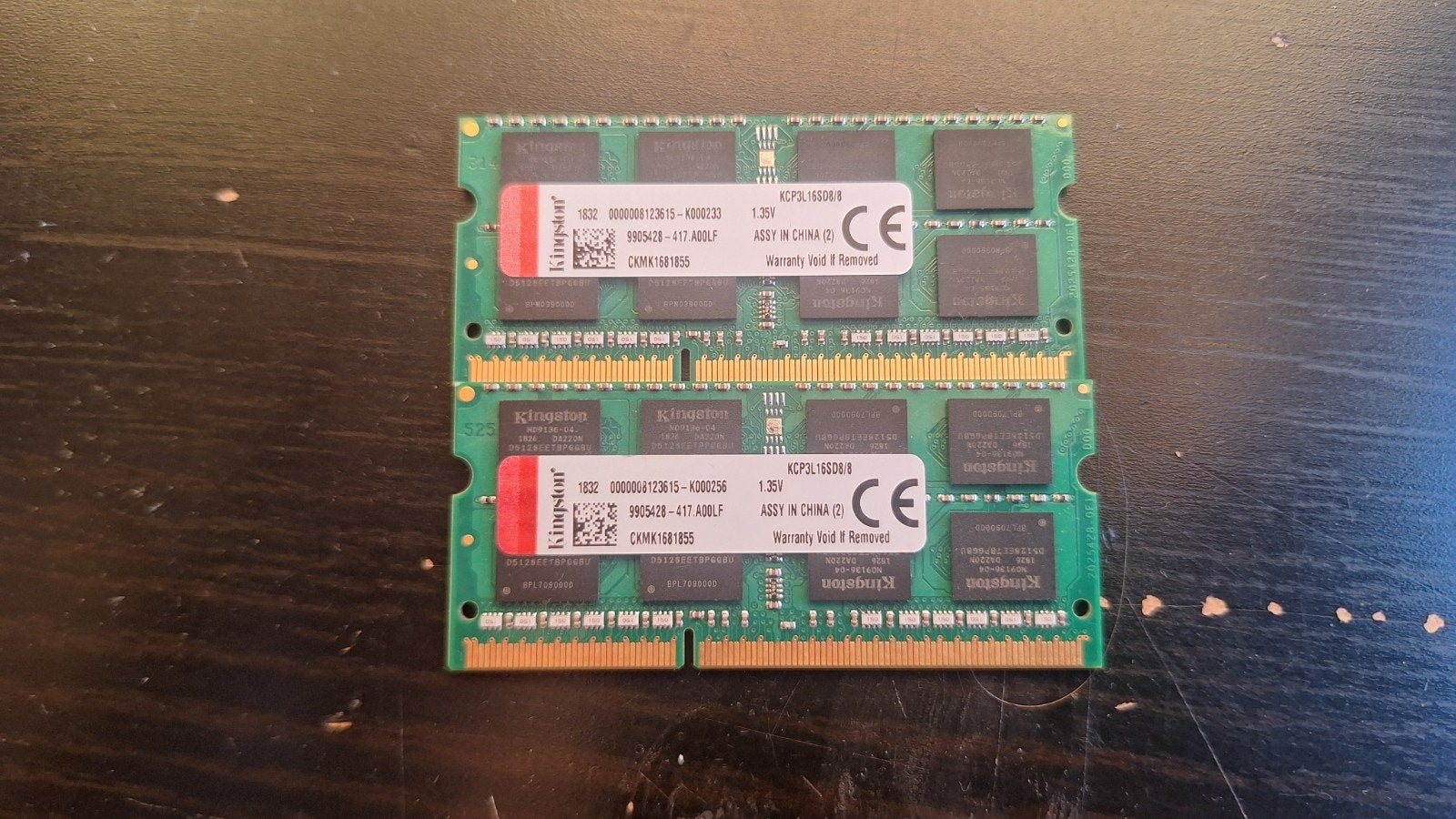 Kingston KCP3L16SD8/8 8GB DDR3L 1600MHz RAM voor Laptop, Computers en Software, RAM geheugen, Gebruikt, 8 GB, DDR3, Ophalen of Verzenden