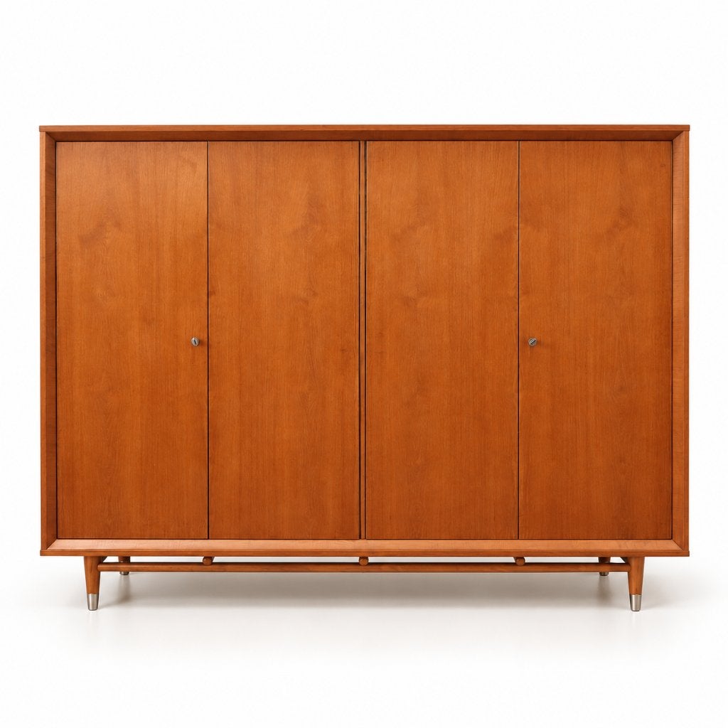 Vintage design kledingkast linnenkast jaren '60 '70 retro, Ophalen of Verzenden, Gebruikt