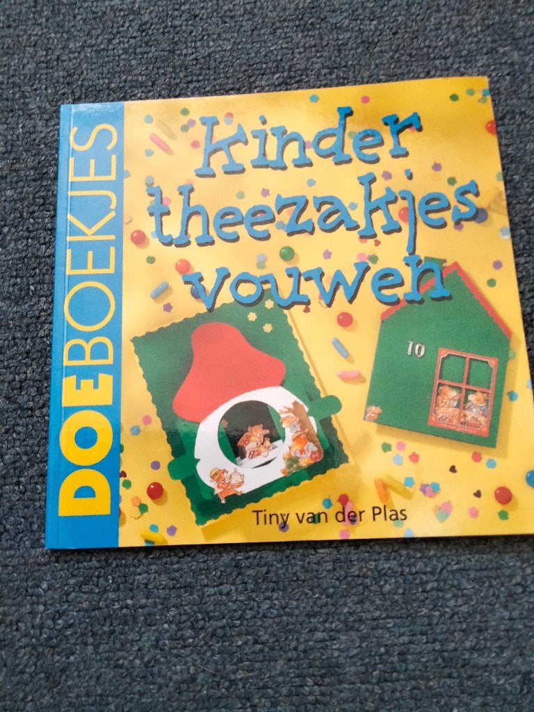 Kinder theezakjes vouwen - Knutselboek Tiny van der Plas, Ophalen, Gebruikt, Papier of Karton, Knutselboek