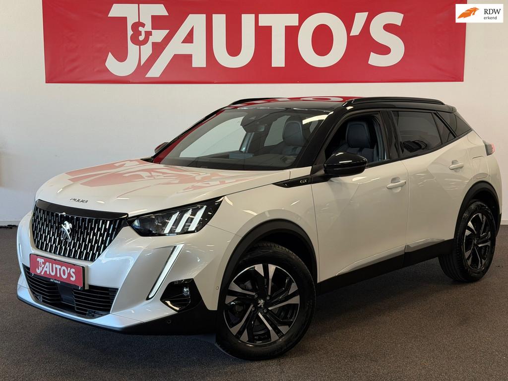 Peugeot 2008 1.2 PT GT|NAVIGATIE|CAMERA|CRUISE|ISOFIX, Gebruikt, 1199 cc, Leder en Stof, Wit