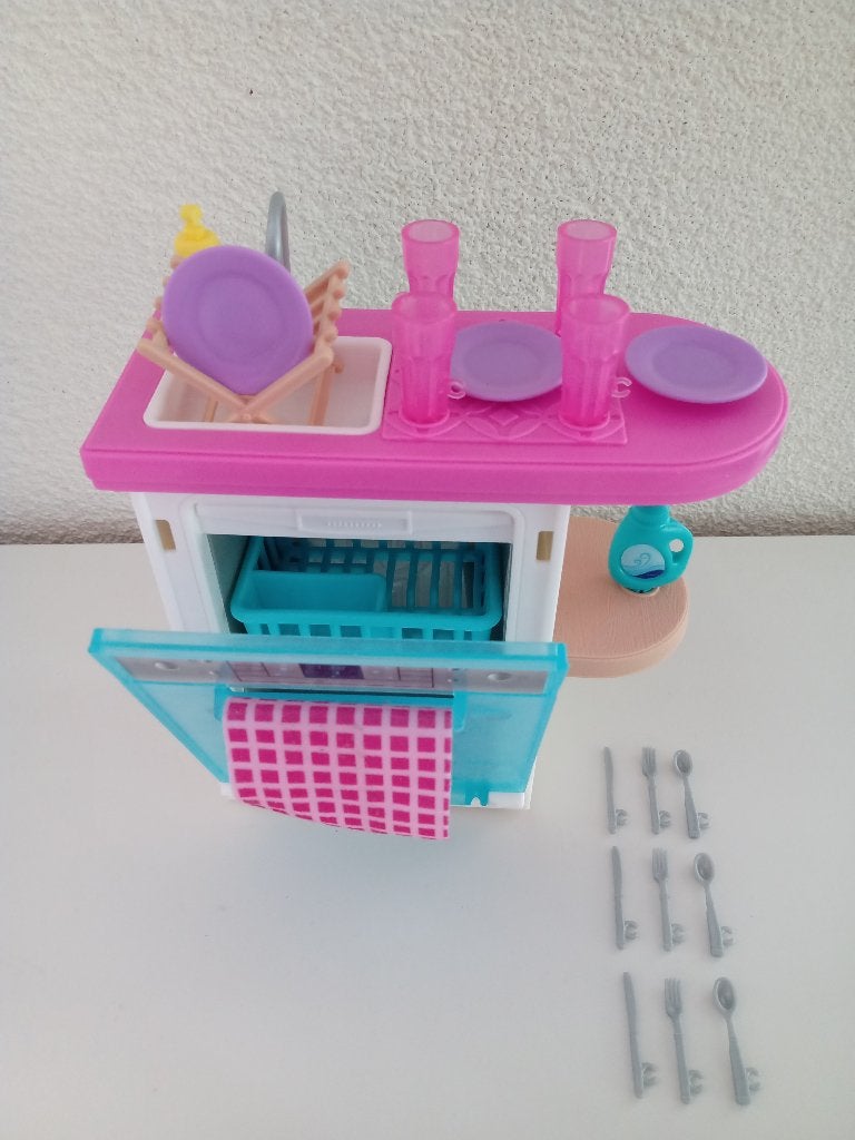 Barbie Keukenset FXG35, Ophalen of Verzenden, Gebruikt, Accessoires