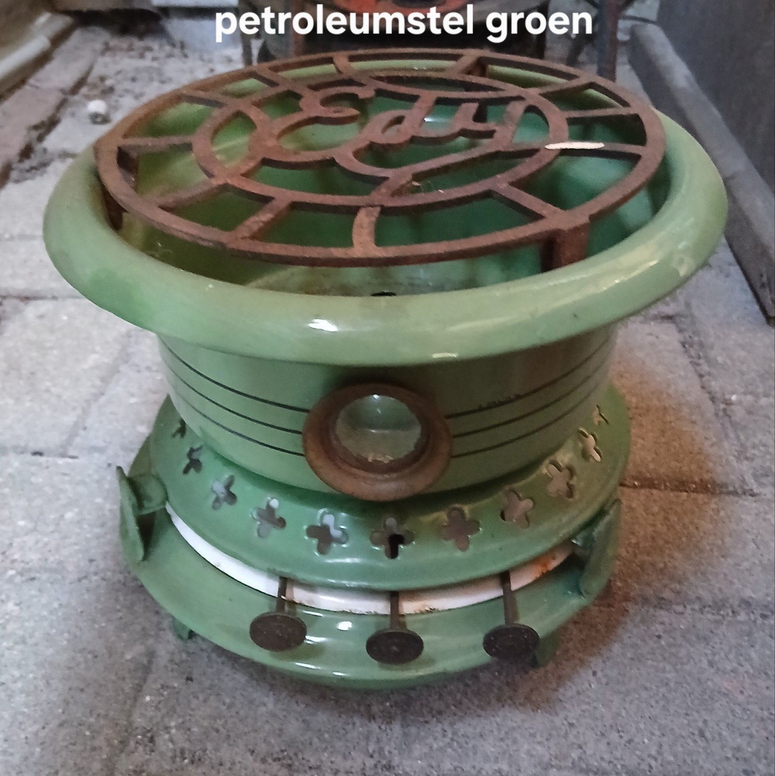 petroleumstel 3-pits groen, Ophalen of Verzenden
