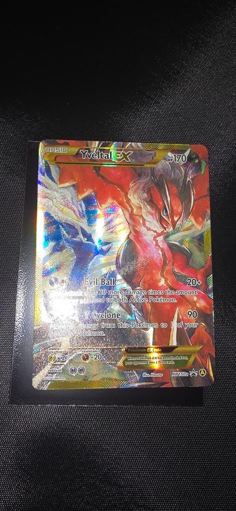 Yveltal EX Pokémon kaart XY150a Full Art Foil, Ophalen of Verzenden, Zo goed als nieuw, Losse kaart, Foil