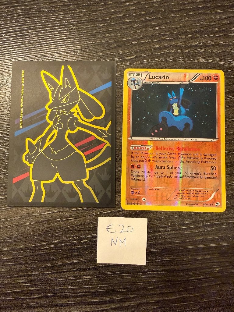 Lucario 2013 80/113 Reverse Holo, Ophalen of Verzenden, Zo goed als nieuw, Losse kaart, Foil