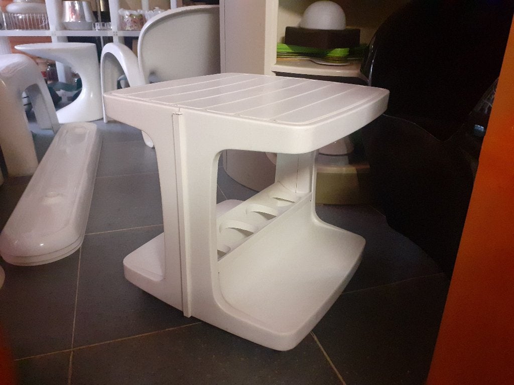 Serveer bar tafel jaren 70 design space age 50x50 cm retro, Gebruikt, ?, ?, ?