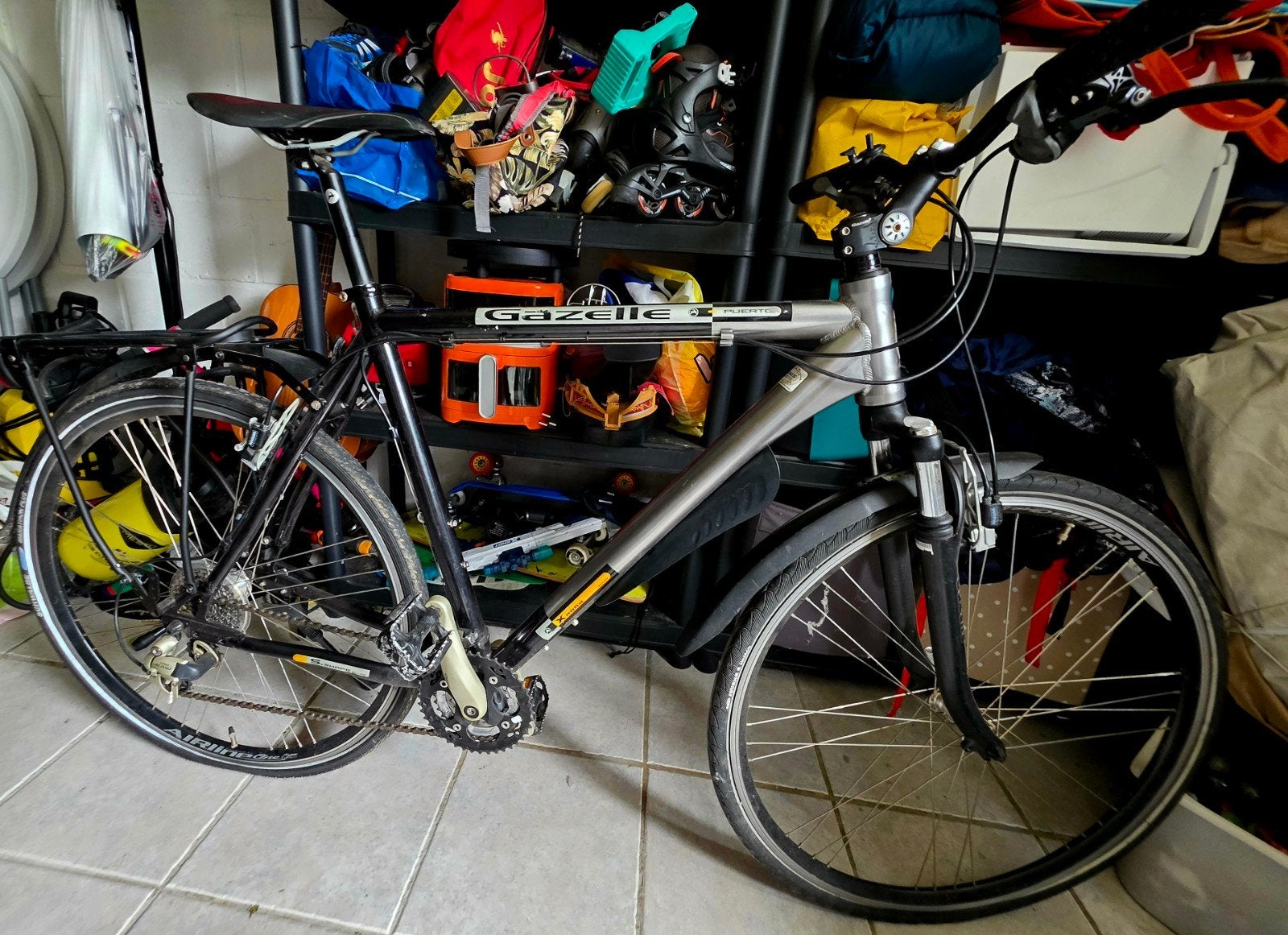 Nette Gazelle Puerto X-Road hybride fiets – 28 inch (Rijklaa, Ophalen, Gebruikt, 56 cm of meer, Meer dan 20 versnellingen