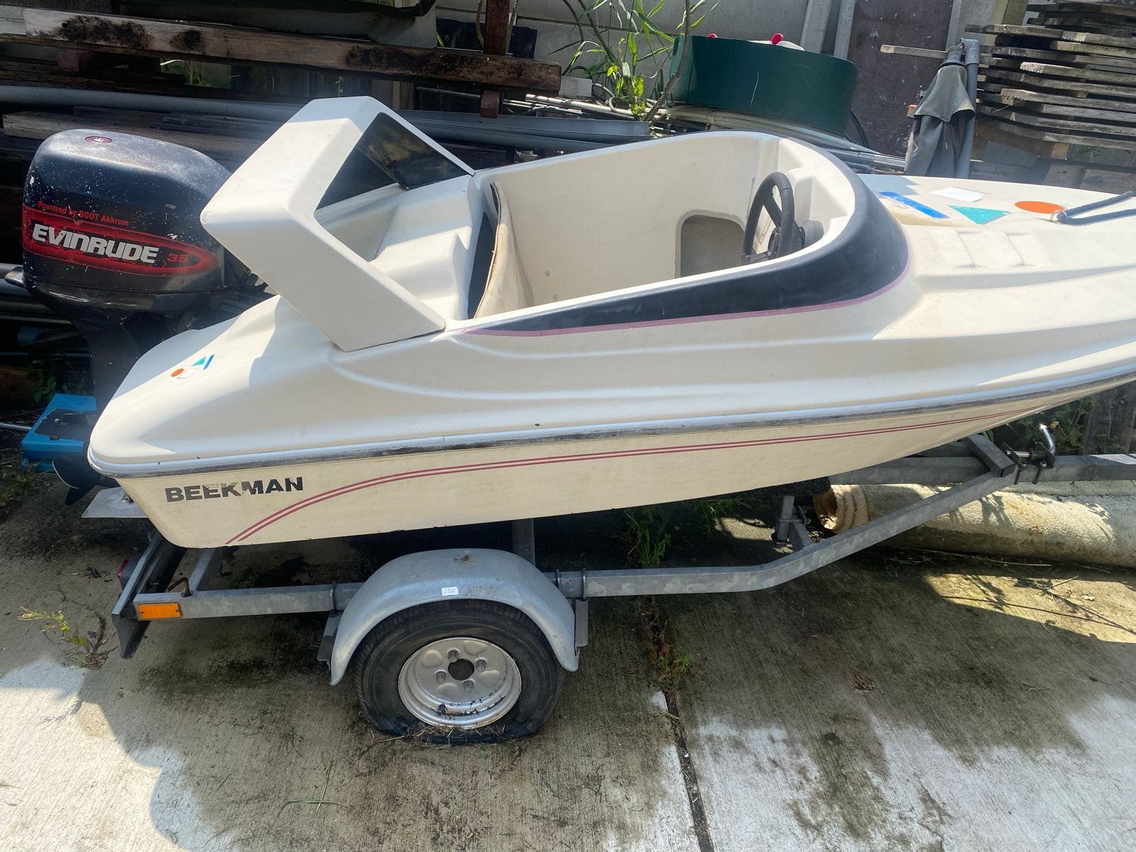 Beekman Sprinter Speedboot met Evinrude 35 pk 2-takt, Ophalen, Gebruikt, Beekman, Minder dan 70 pk