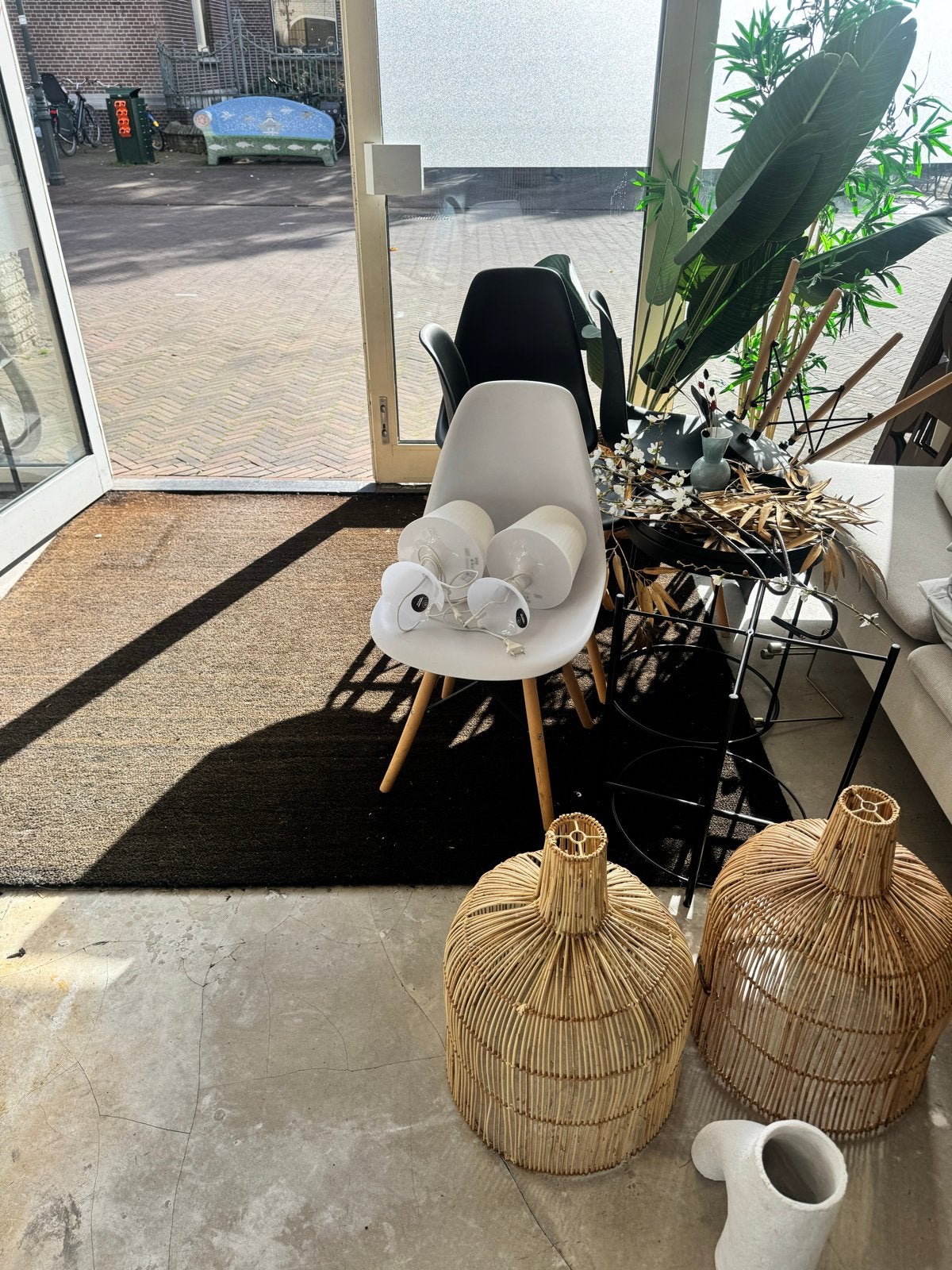 Set van diverse meubeltjes stoelen en lampen, Ophalen, Zo goed als nieuw, Zwart