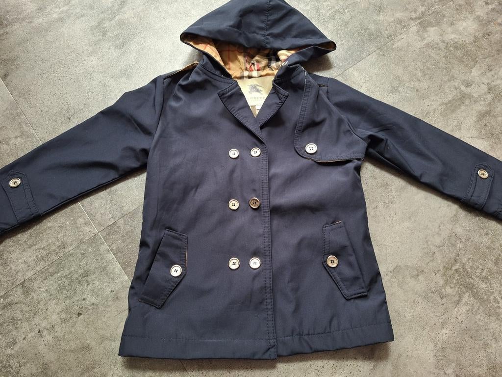 Zgan! Prachtige donkerblauwe zomerjas Burberry mt 104, Meisje, Ophalen of Verzenden, Zo goed als nieuw, Burberry