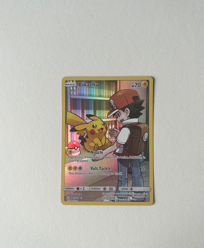 Pokemon- Pikachu Cosmic Eclipse 241/236, Ophalen of Verzenden, Zo goed als nieuw, Losse kaart