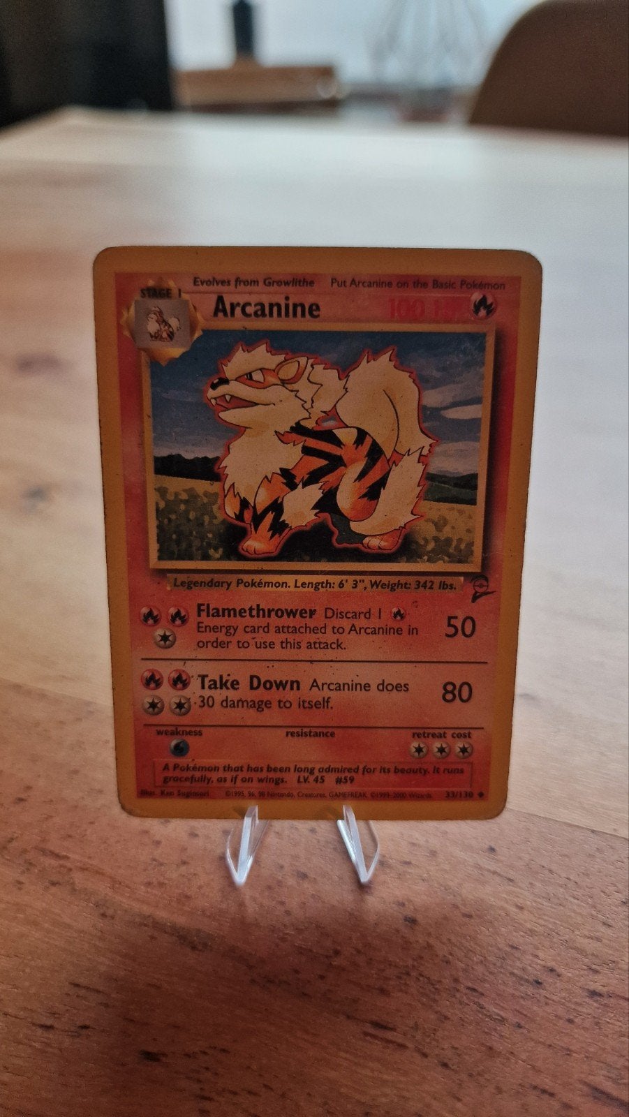 Arcanine Pokémon kaart 33/130 beschadigd, Ophalen of Verzenden