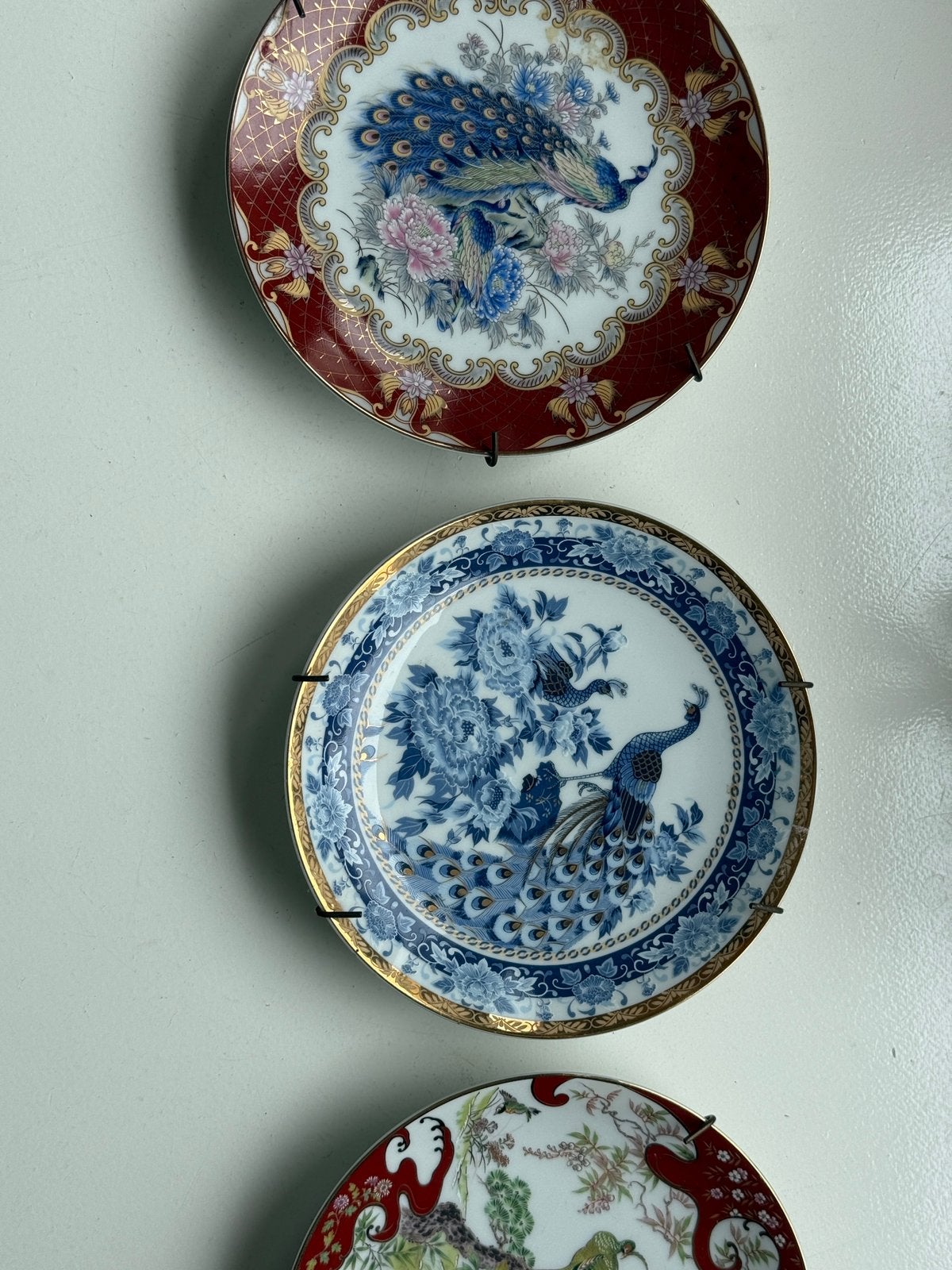 Set  van 4 Japanse sierborden o.a. Kutani stijl, Ophalen