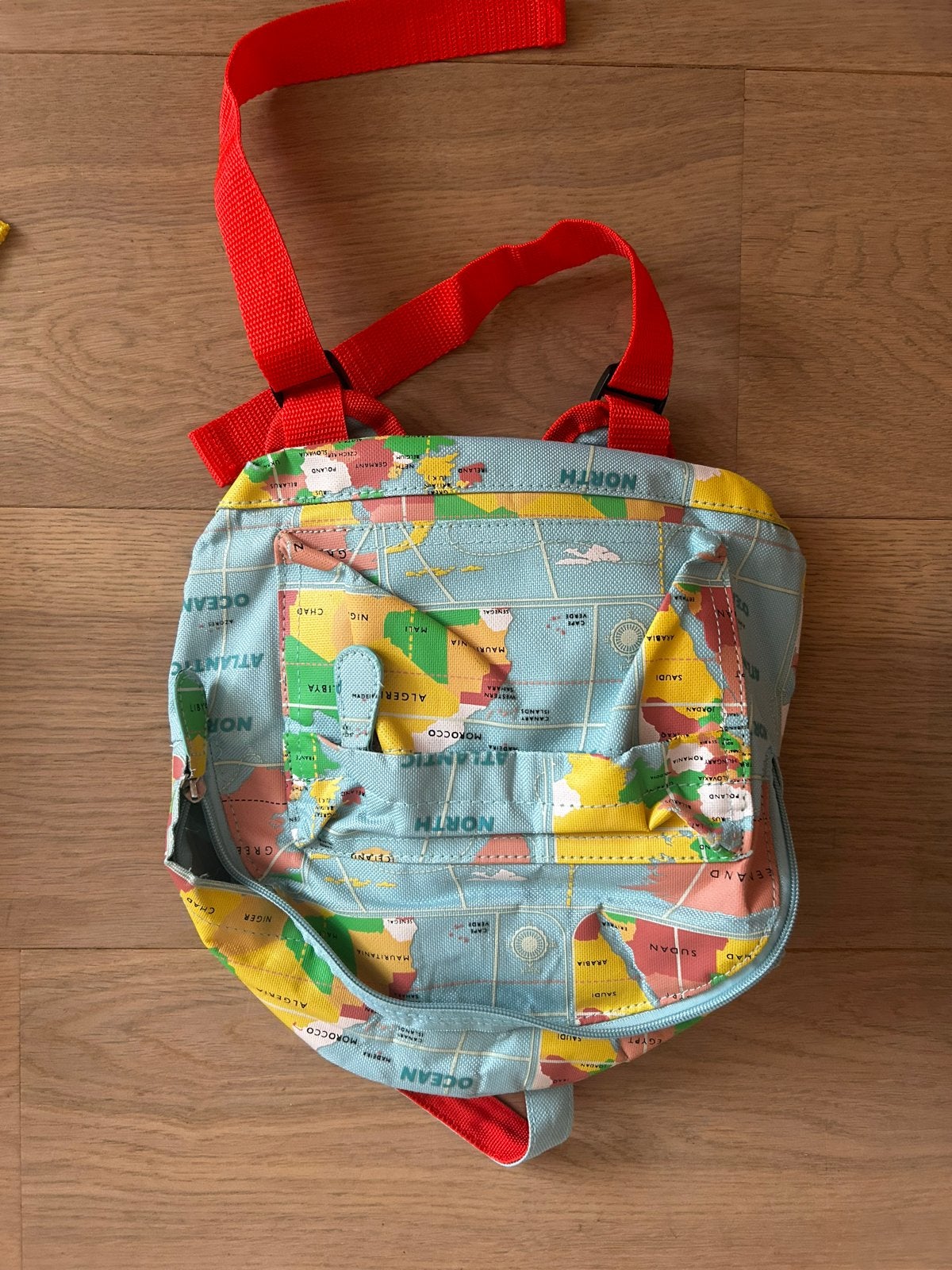 Kleine rugtas met wereldkaart print - Rex London, Minder dan 30 cm, Ophalen, Overige merken, Minder dan 25 cm