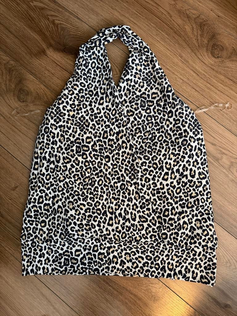 Haltertop leopard print Studio Anneloes Maat M, Maat 38/40 (M), Overige kleuren, Verzenden, Zonder mouw