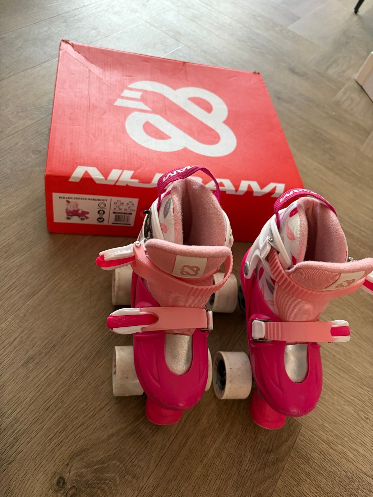Nijdam rolschaatsen roze verstelbaar maat 25-28, Ophalen of Verzenden, Verstelbaar, Gebruikt, Kinderen