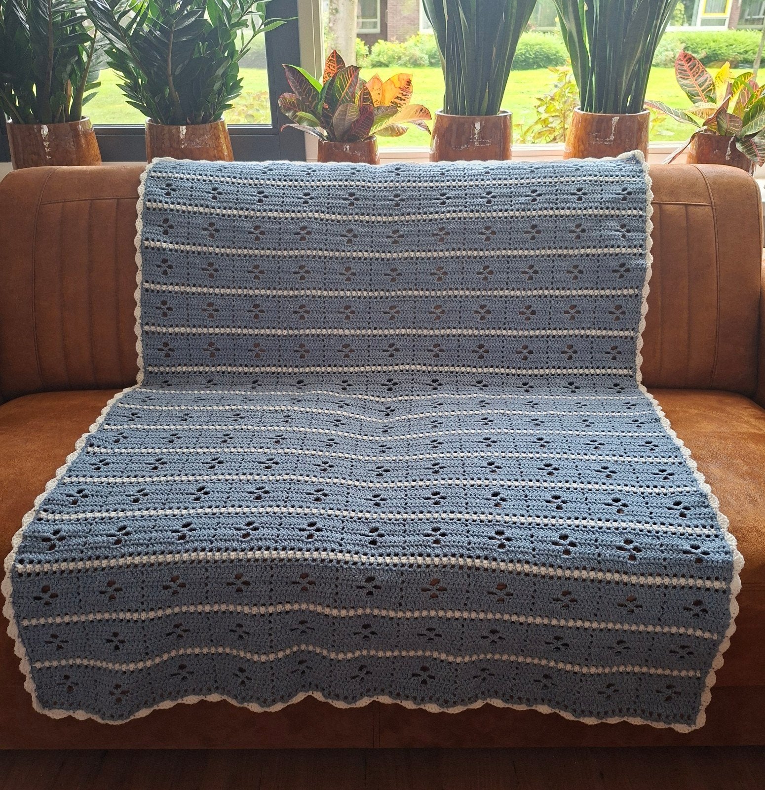 Nieuwe gehaakte sprei, deken, ledikant deken, plaid, 120 cm, Acryl, Nieuw, Ophalen of Verzenden