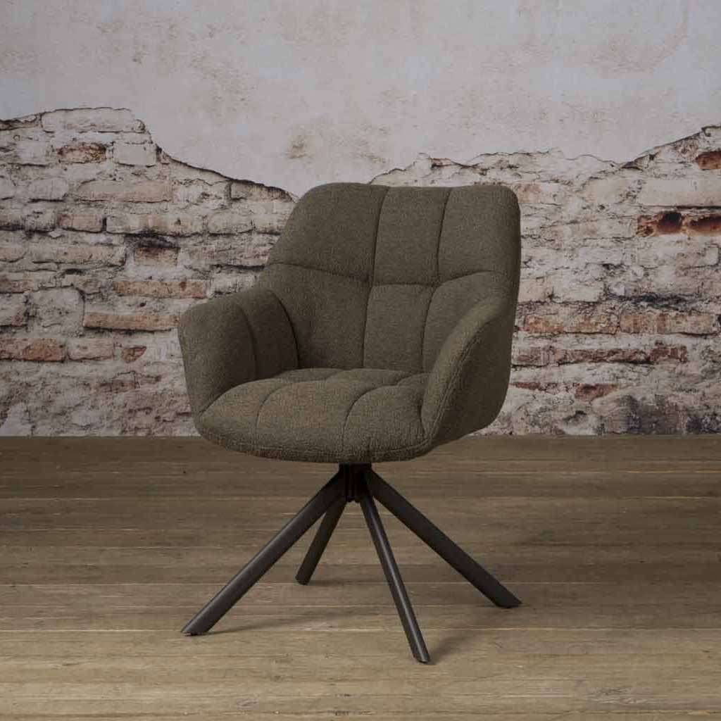 *ACTIE* Mooie Draaibare Eetkamerstoel Alba Div Kleuren (5), Overige kleuren, Nieuw, Ophalen of Verzenden, Draaibare eetkamerstoelen stoelen stof alpine gratis bezorging