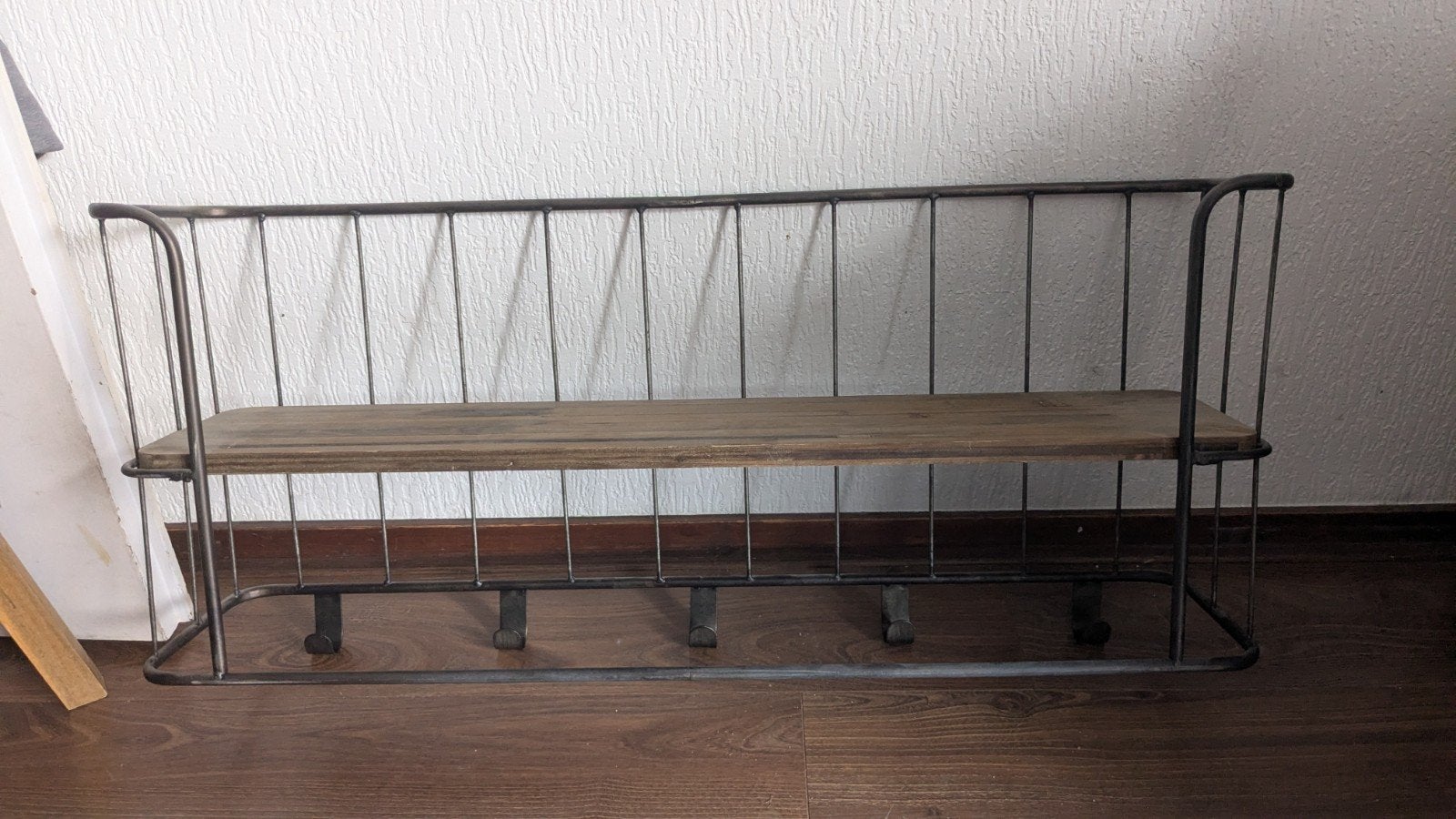 Kapstok met plank, Huis en Inrichting, Woonaccessoires | Kapstokken, Ophalen, Hout, Wandkapstok, Minder dan 100 cm