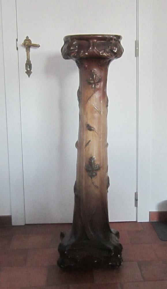 Art nouveau staander, piedestal in gips, ca 1900, Ophalen