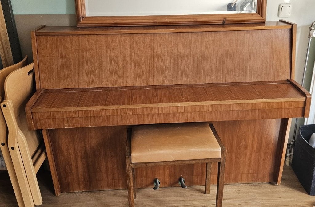2e hands piano, Ophalen, Gebruikt, Bruin, Piano