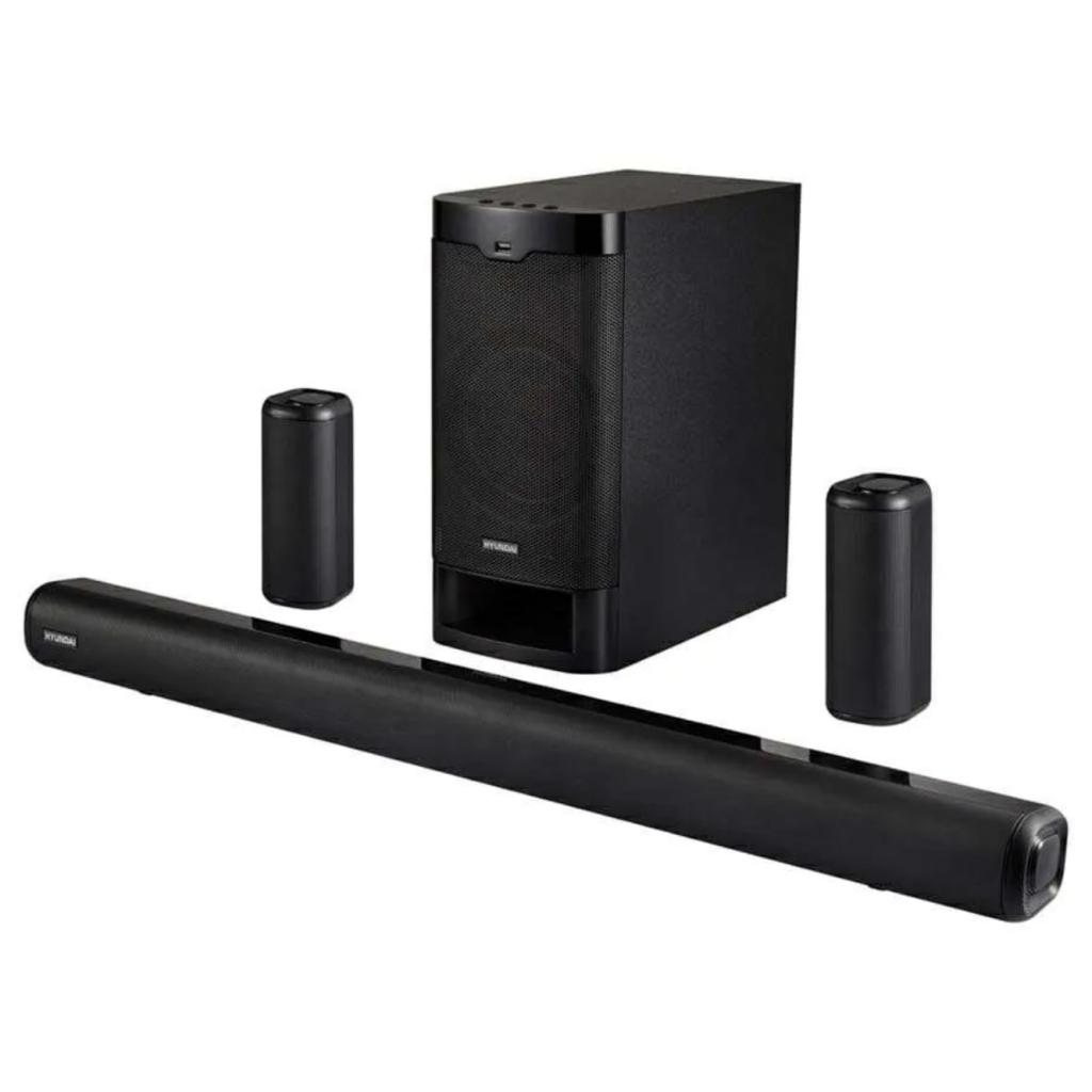 Hyundai Electronics – Surround Soundbar set met subwoofer, Audio, Tv en Foto, Home Cinema-sets, Hyundai, Zo goed als nieuw, Support@hyundai.com