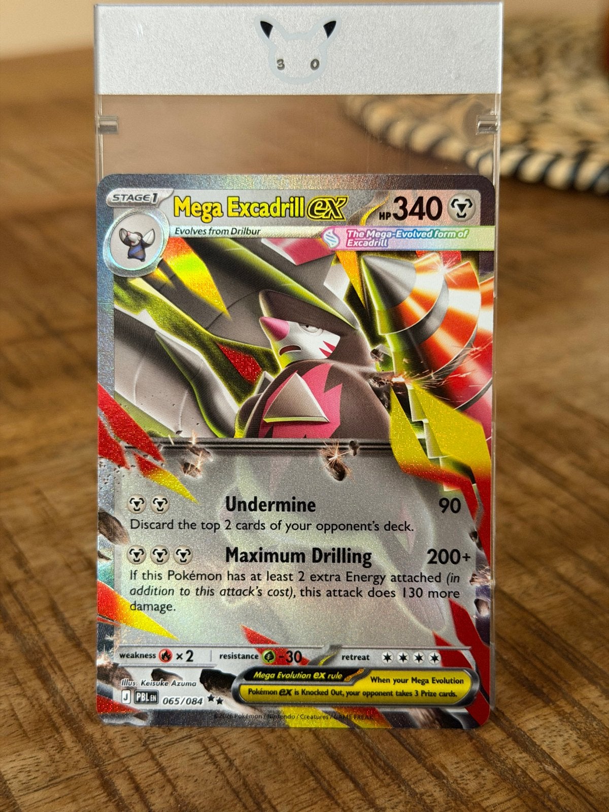 Mega Excadrill ex (PBL 065) Pokémon kaart, Ophalen of Verzenden, Zo goed als nieuw, Losse kaart