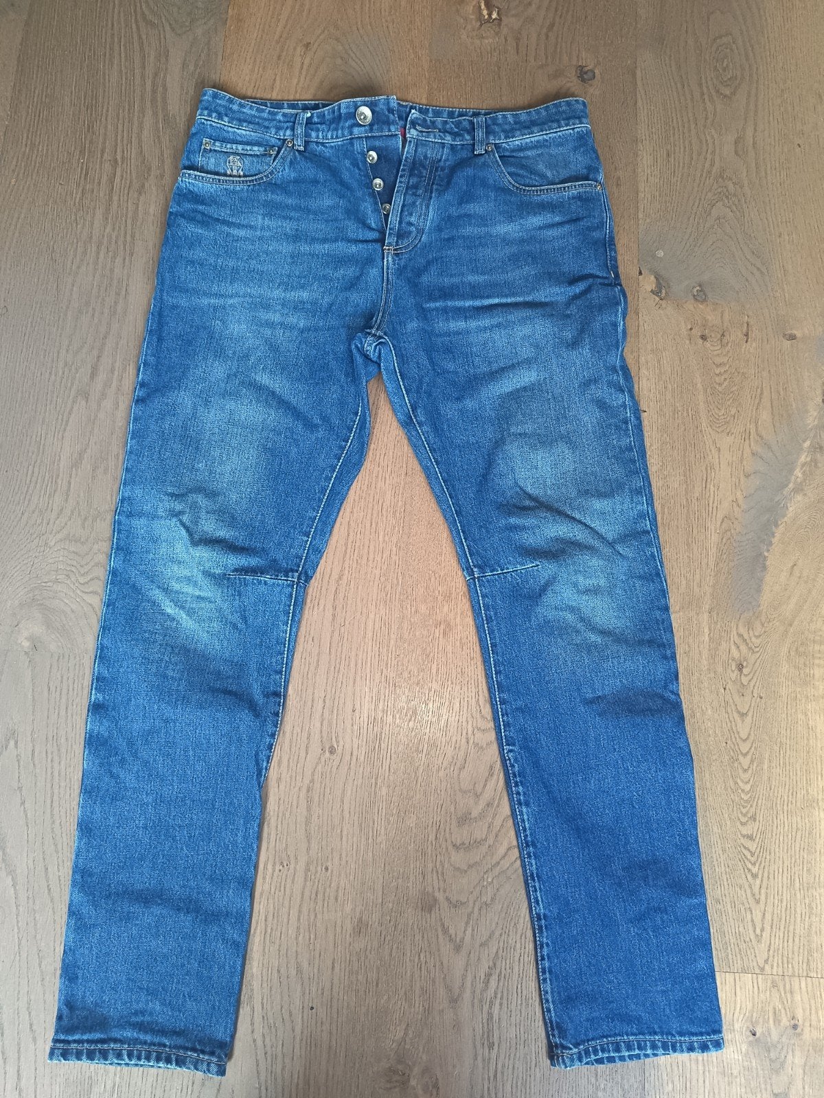 2x Brunello Cucinelli Jeans - Leisure Fit - Maat 50, Kleding | Heren, Blauw, Zo goed als nieuw, W33 - W34 (confectie 48/50), Brunello Cucinelli