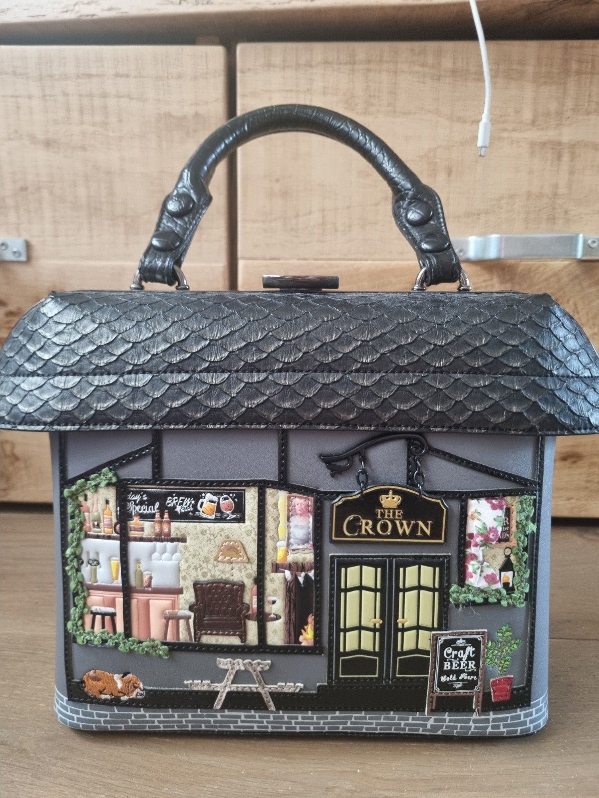 Vendula London 'The Crown' handtas - Zo goed als nieuw!, Ophalen of Verzenden, Zo goed als nieuw, Grijs, Handtas