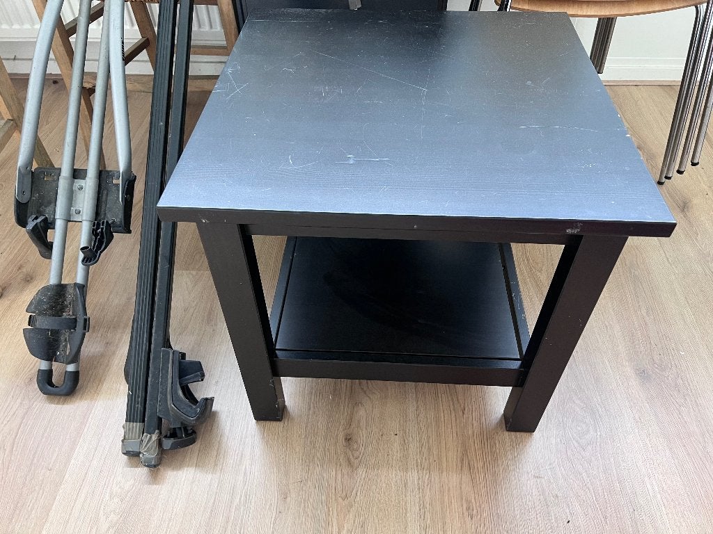 Ikea bijzettafel, Minder dan 55 cm, Gebruikt, Vierkant, Hout