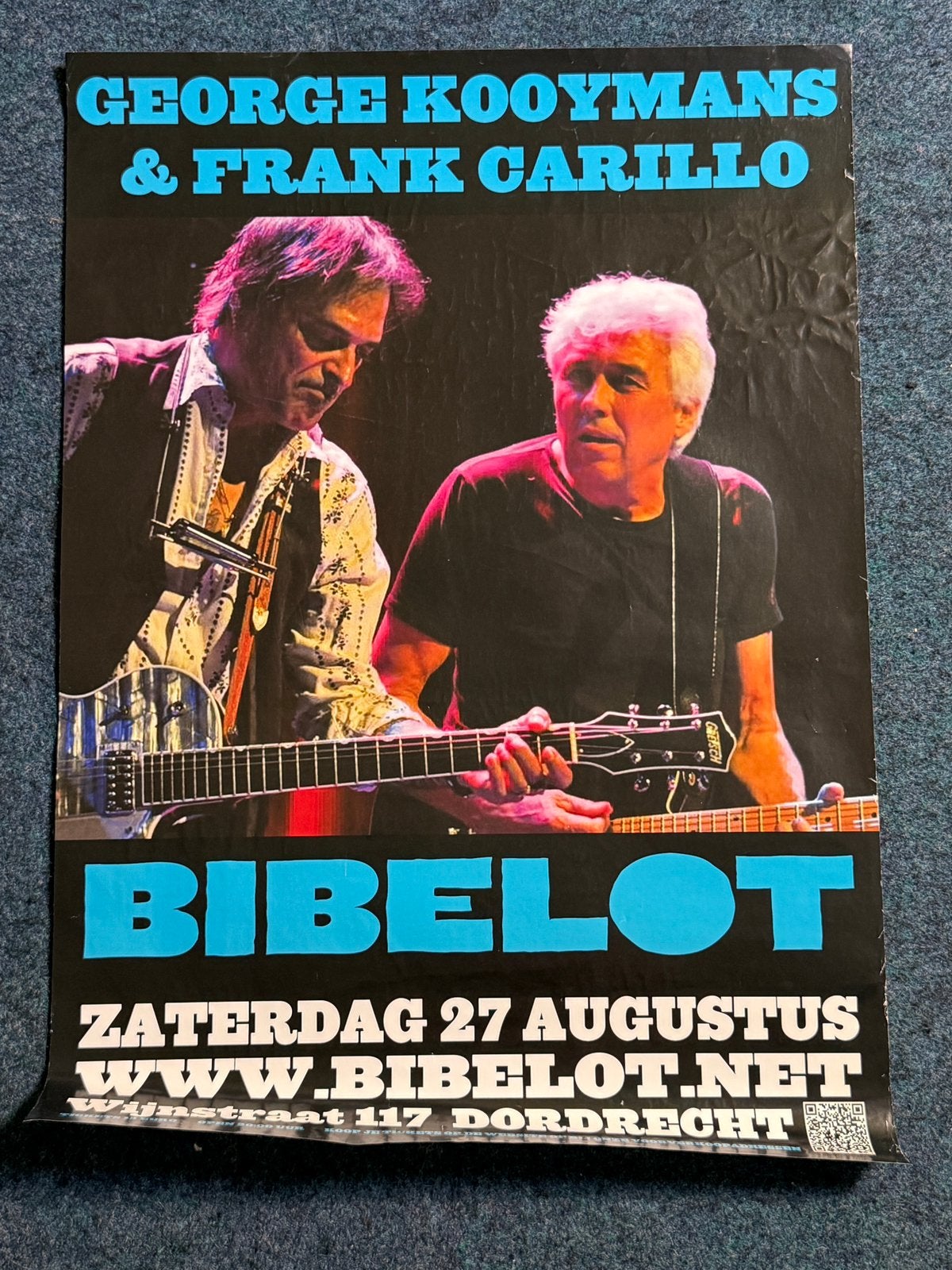 Poster George Kooymans, Frank Carillo Bibelot Golden earring, Ophalen of Verzenden, A1 t/m A3, Muziek, Rechthoekig Staand