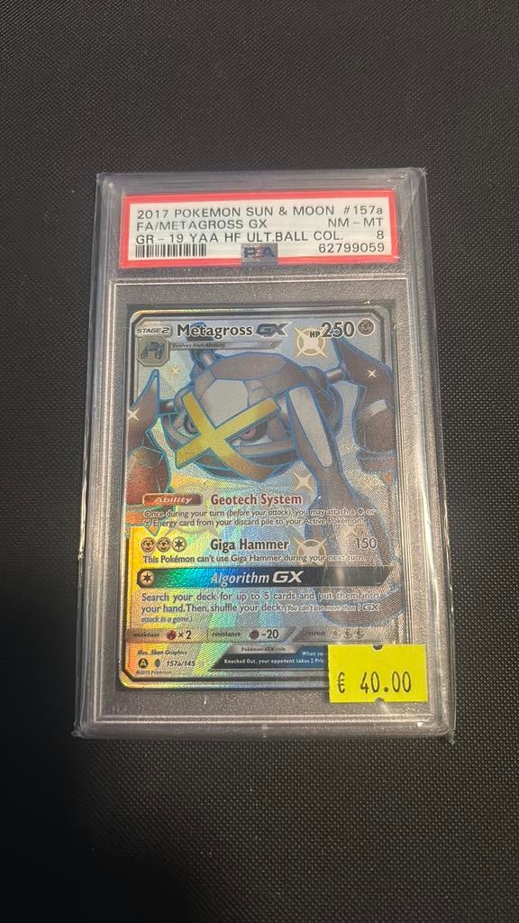 Metagross gx. Psa8, Ophalen, Zo goed als nieuw