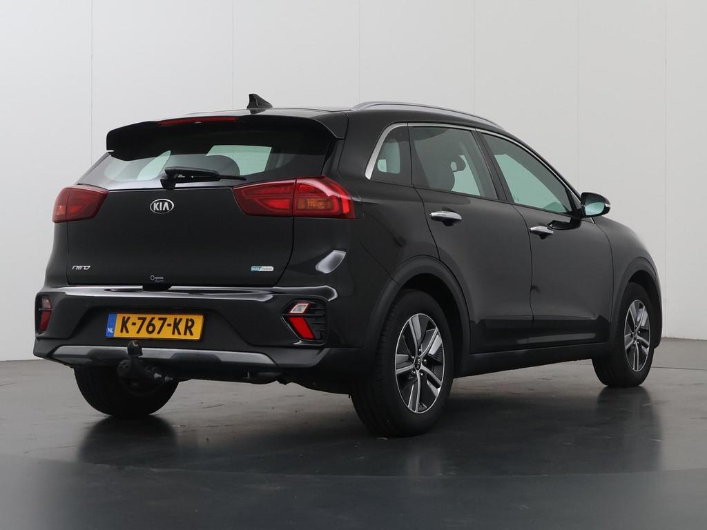 Kia Niro 1.6 GDi Hybrid DynamicLine | Trekhaak | Navigatie |, Auto's, Kia, Gebruikt, Euro 6, Leder en Stof, Zwart