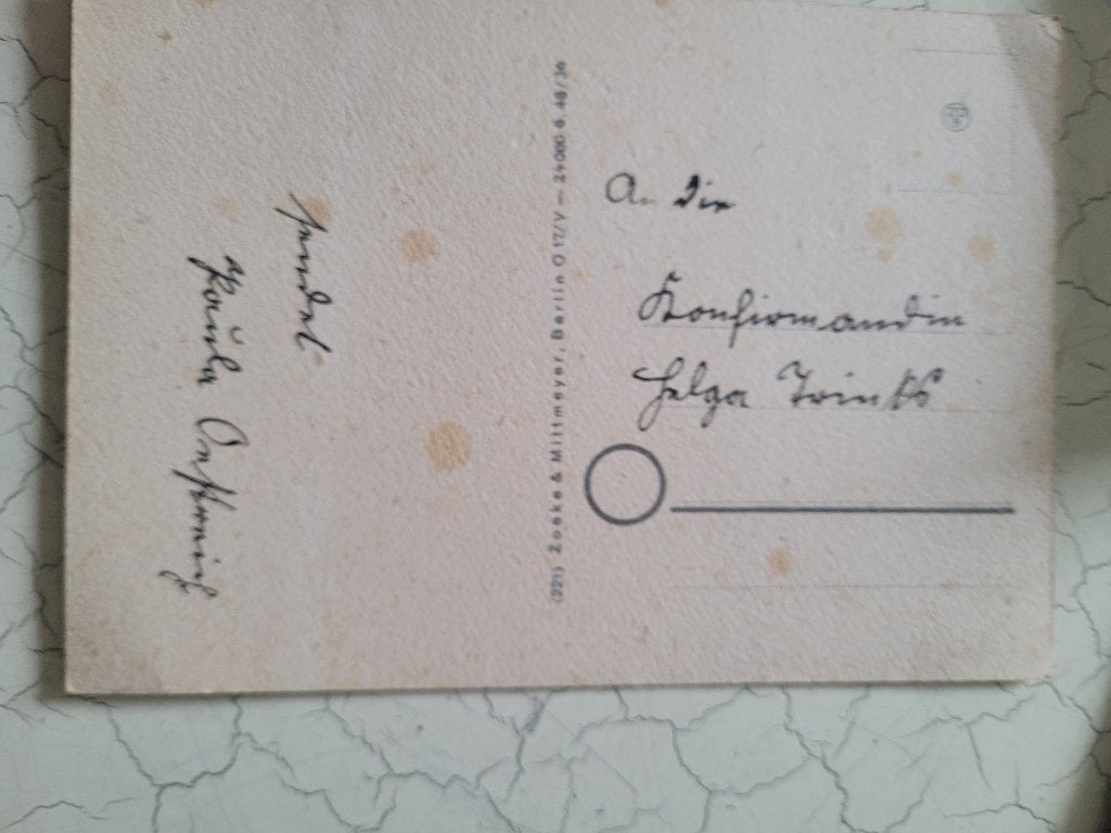 Oude kaart met bloemen, Verzamelen, Ophalen of Verzenden, 1920 tot 1940, Gelopen, Natuur
