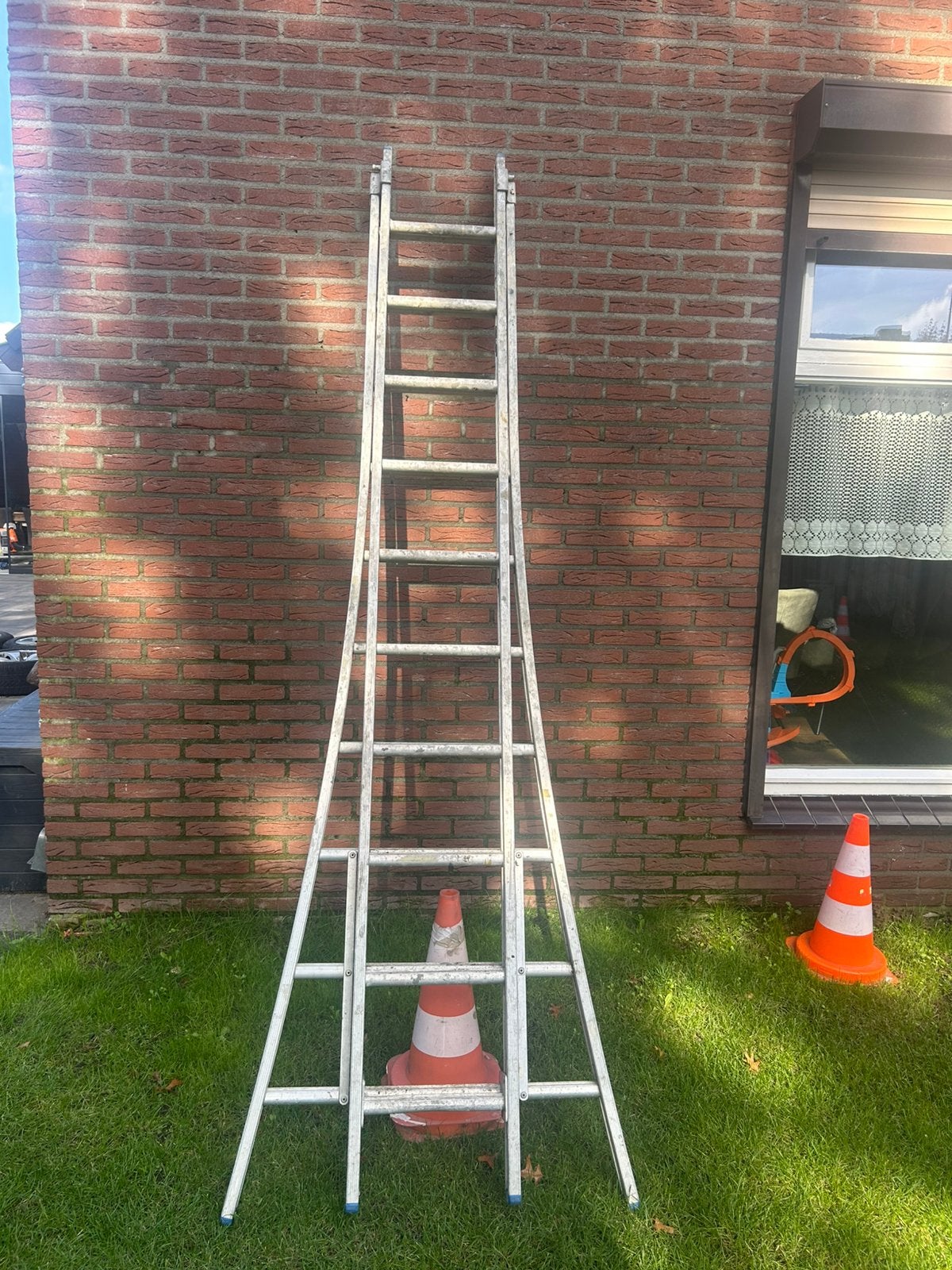 Aluminium ladder VGS 2x10 sports, Ophalen, Gebruikt, ., Ladder