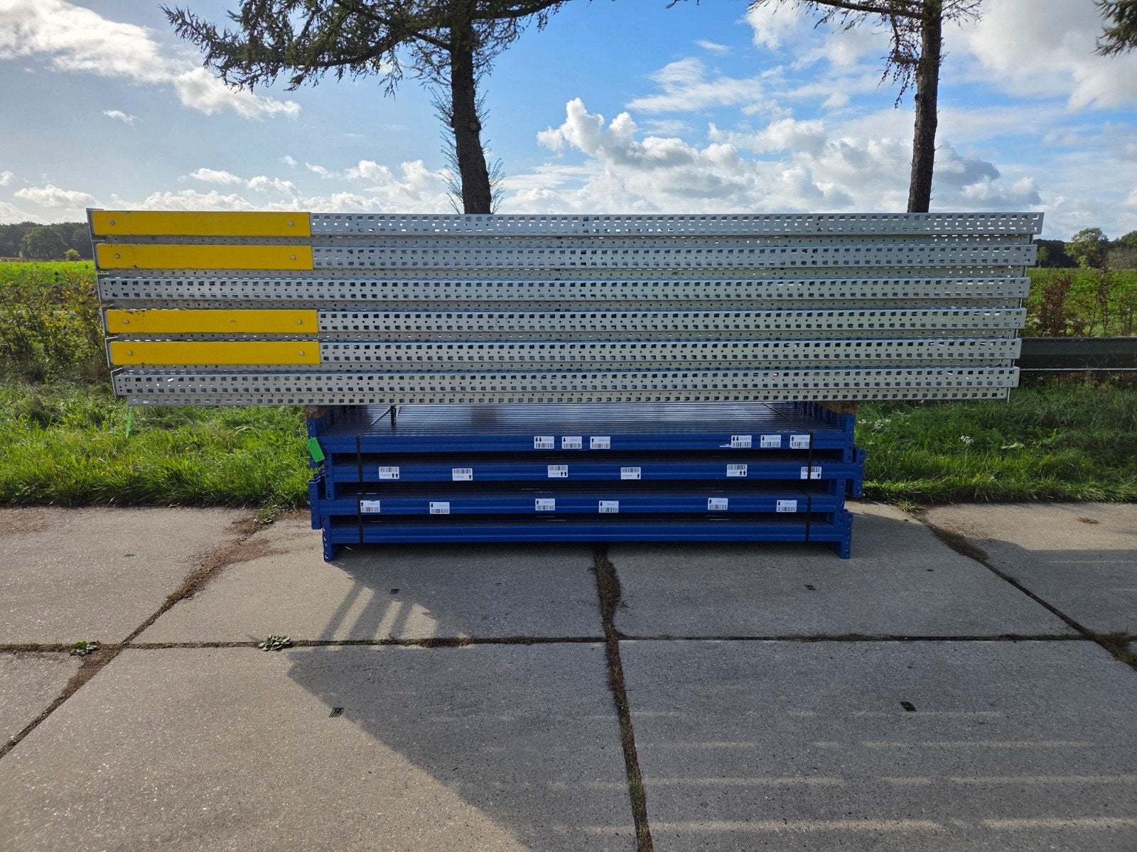 meta Palletstelling 2x set 14.1m of 1x 30.9m 4.4x1.1x2.7m