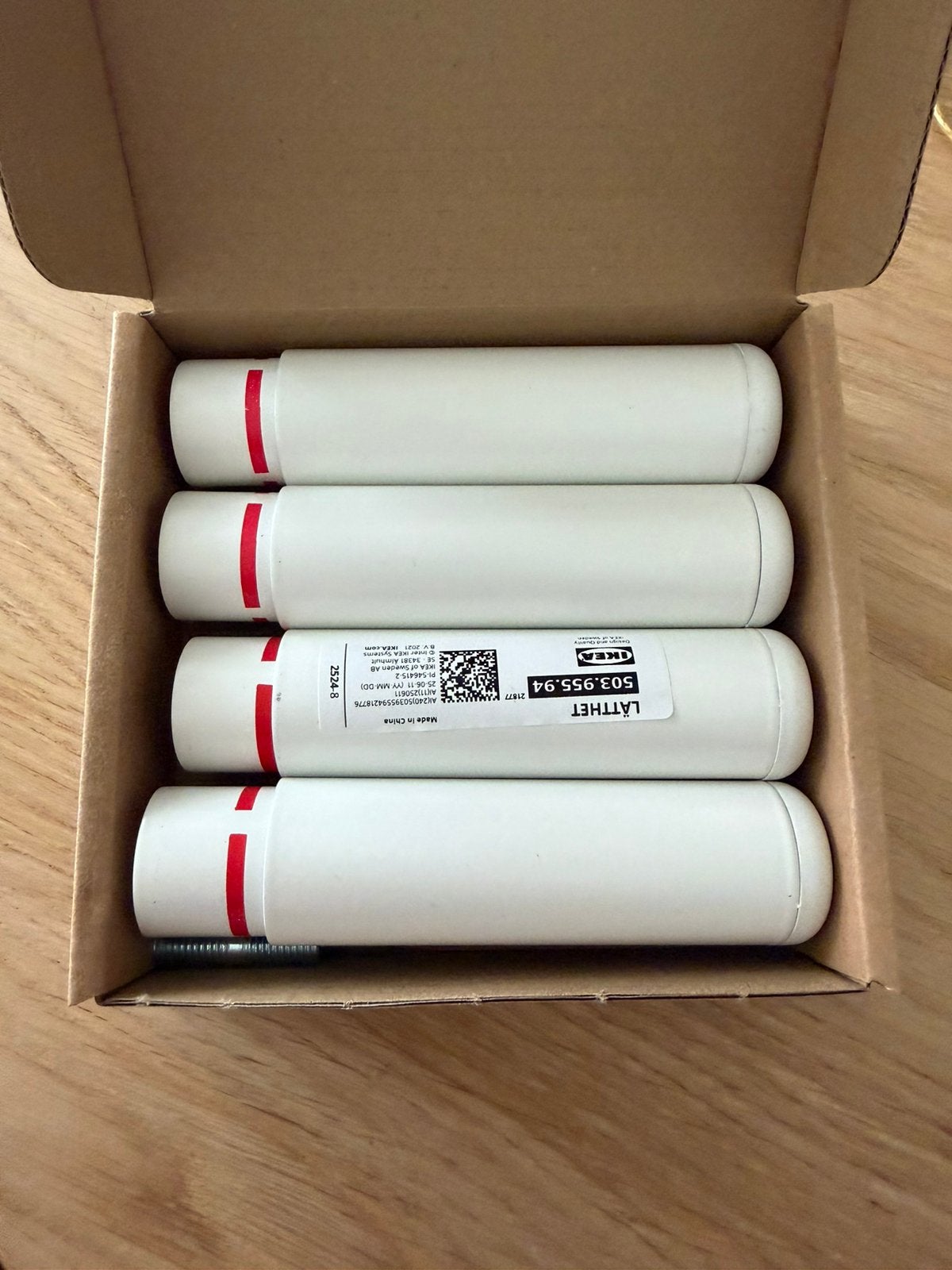 Ikea Latthet - 4x poot metaal wit, Ophalen, Zo goed als nieuw, Minder dan 100 cm, Metaal