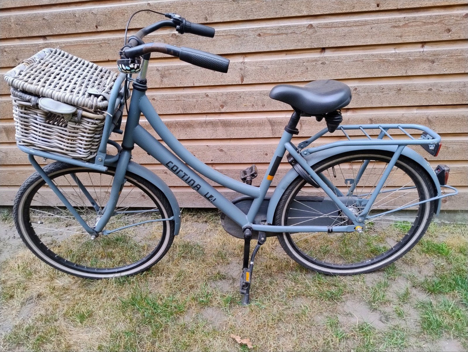 Cortina U4 fiets 24 inch - Jeansblauw met mandje, Ophalen, Gebruikt, Cortina, Terugtraprem